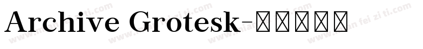 Archive Grotesk字体转换